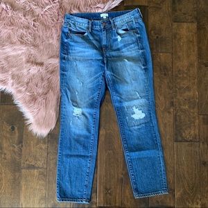 J.Crew Light Distressed Boyfriend Jeans 26x27